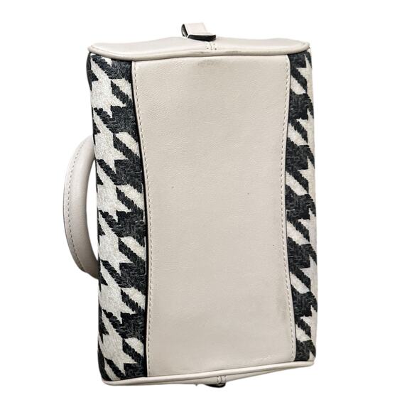 Coach Sydney Top Handle Purse & Card Holder In Houndstooth Print - Picture 10 of 12